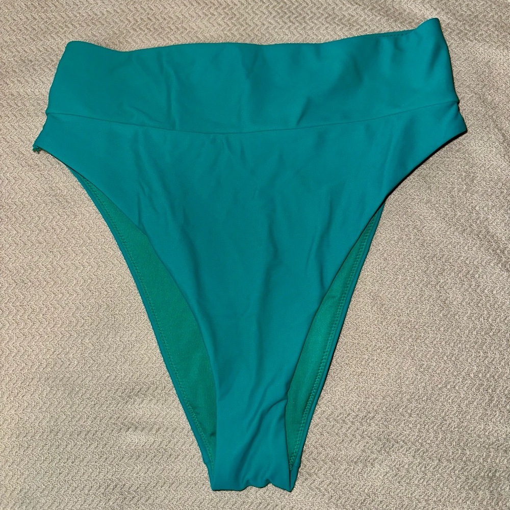 Aerie Teal High-Waisted Bikini Bottom